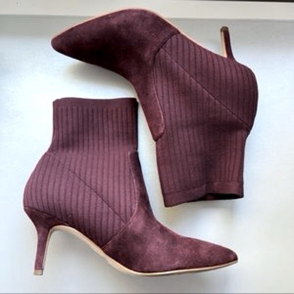Marc Fisher Faux Suede Knit Sock Boot